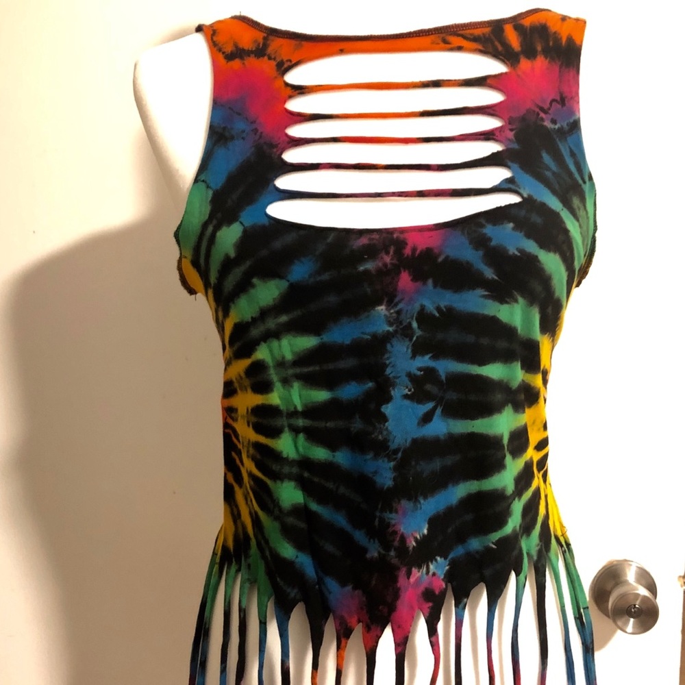 Stretch tie dye tank